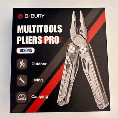 Мультитули, складні плоскогубці Multi Tool з покращеними ножицями та викруткою, нержавіюча сталь з нейлоновим чохлом, ідеально під