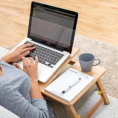 Бамбуковий столик для ноутбука InnovaGoods, регульований