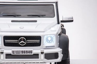 Дитячий автомобіль FINOOS Mercedes G63 6X6 AMG 12V, Дитячий електромобіль 4X45W, З гумовими шинами, Шкіряне сидіння З пультом дист