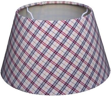 Абажур для настільної лампи круглий Oxford Checkered Red TL 14-7-12