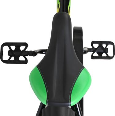 Дитячий велосипед Volare Strike 46 років Ручне та ножне гальмо Допоміжні колеса Захист ланцюга та світловідбивачі Подарунок для хлопчика, Зелений/Чорний, 12 дюймів