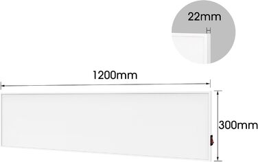 Інфрачервоний обігрівач byecold 350 Вт, інфрачервоний електричний обігрівач 120 * 30 см, радіаторна нагрівальна панель, енергозбереження, захист від перегріву, 350 Вт тумблер, білий