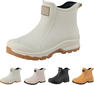 Чоловічі гумові чоботи, водне взуття, гумове взуття з верхнім одягом, студентський повсякденний одяг, все для роботи на свіжому повітрі, риболовлі, миття автомобіля, кухні, не бахіли, гумові гумові чоботи, високе взуття, чоловічі, бежевого кольору, 38 2/3