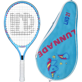 Дитяча тенісна ракетка 21" з чохлом, для дітей 3–12 років, синя