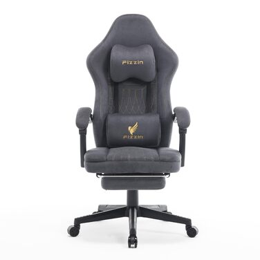 Ігрове крісло Fizzin, ергономічне ігрове крісло з висувною підставкою для ніг, регульованим підголівником, поперековою опорою