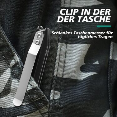 Складаний ніж одноручний, кишеньковий ніж з ручкою з ABS пластику і кишеньковою кліпсою, EDC ніж для риболовлі, кемпінгу, для чоло