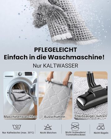 Великий комплект килимків для ванної кімнати з 2 предметів, нековзний килимок для ванної, що миється, сірий килимок для ванної, килимок для ванної в стилі бохо, ромбічні килимки для ванної кімнати, декор для пральні, 51 x 120 см килимок для ванної 46 x 77