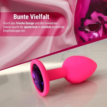 Набір анальних пробок Belmalia, силікон, 3 розміри, Ø30/35/45 мм, рожевий/фіолетовий/чорний