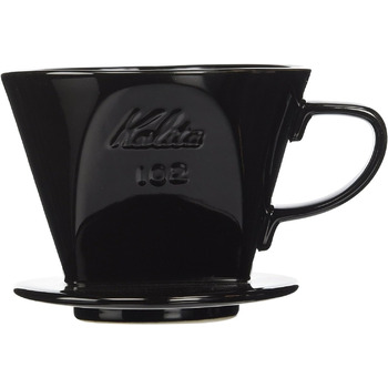 Крапельниця для кави Kalita Style, керамічна, чорна, 4 дюйми 102 Black (одинарна)
