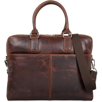 Сумка через плече шкіряна вінтажна велика сумка через плече елегантна сумочка для офісу ділової роботи ноутбук 13.3 дюйма портфель