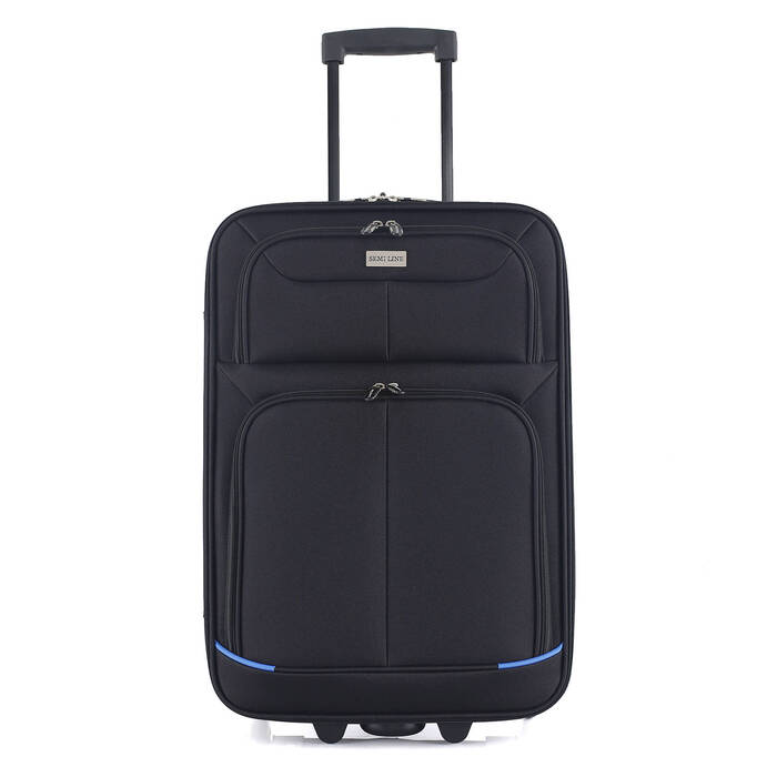 Валіза Semi Line 20' (S) Black/Blue Lines (T5753-1)
