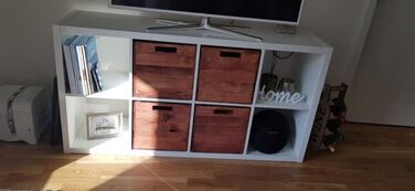 Дерев&39яні ящики для вінтажних меблів для полиць Kallax 33 см x 37,5 см x 32,5 см, вкладиші для вина, як полиці для кухні та ванної кімнати, 3 шт.