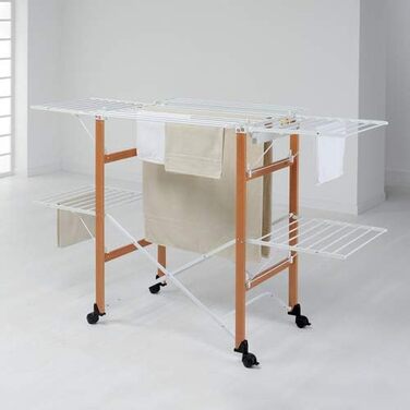 Складаний кінь для одягу, 105 x 80 x 174 см, дерево, горіх