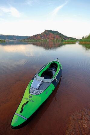 Надувний каяк Sevylor Yukon, канадське каное Надувний каяк Sevylor Yukon, двомісний складний каяк, включаючи сумку, манометр та плавник, 382 x 98 см