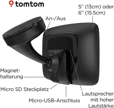 Навігаційний пристрій TomTom GO Essential з 5-дюймовим екраном, уникнення заторів завдяки TomTom Traffic, оновлення карт для Європи, оновлення через Wi-Fi (відновлений) 5-дюймовий відновлений