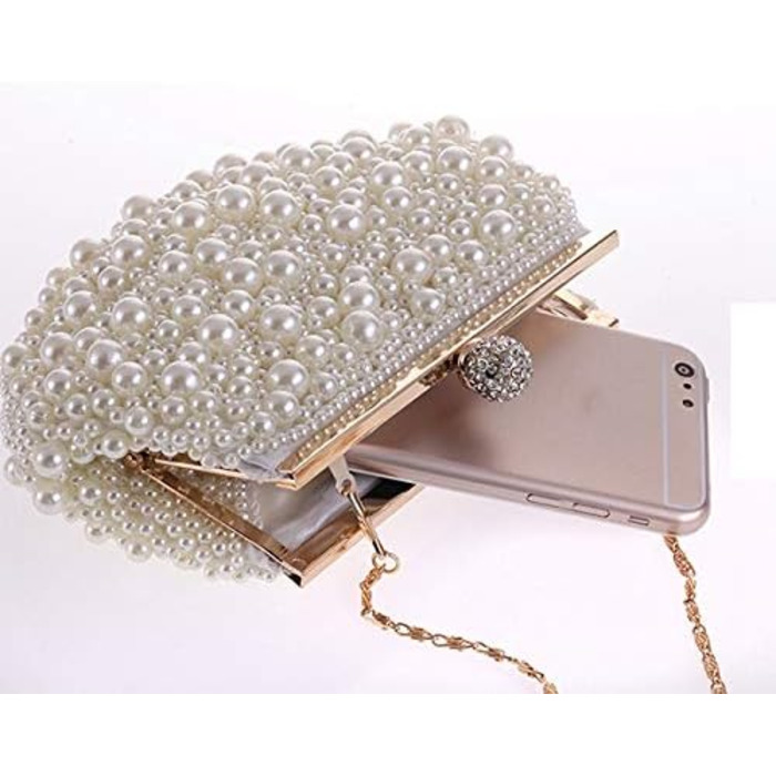 Вечірня сумочка-клатч з перлами, ідеальна для весілля, випускного або урочистого заходу. Маленький гаманець для нареченої або подружок нареченої.