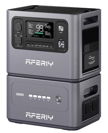 Комплект Електростанція 2800 Вт 2048 Втгод розширювальний акумулятор 2048 Втгод, швидка зарядка 1,5 години, 13 виходів, чиста синусоїда 230 В, ДБЖ, сонячний генератор 4096 Втгод для кемпінгу/домашнього офісу, 2025