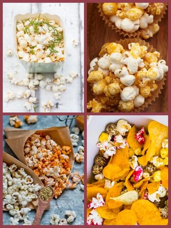 Машина для приготування попкорну HOUSNAT Гаряче повітря - Ретро маленька машина для приготування попкорну - Знежирена безолійна та здорова закуска Mas - Машина для приготування попкорну 1200 Вт для дому - Ніч кіно та Різдво - Червоний