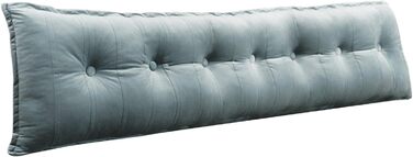 Оксамитова подушка для спинки узголів&39я ліжка з закрученим верхом велика подушка для підтримки кушетки, дивана-ліжка та подушка для читання (сіра, 50 * 200 см) Сіра 50*200 см