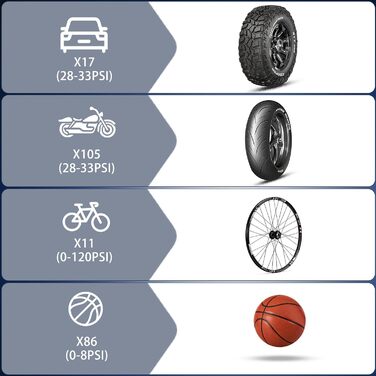 Електричний компресор з акумуляторним повітряним насосом XVAWO 12v шинний насос з акумулятором 7800mAh - міні-повітряний компресор