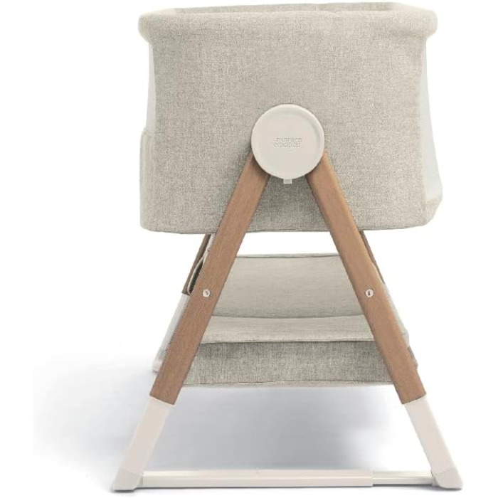 Ліжечко-тумбочка Mamas & Papas Lua, знімний кошик, відкидні боковини, матрац у комплекті, 0-6 місяців, колір бежевий