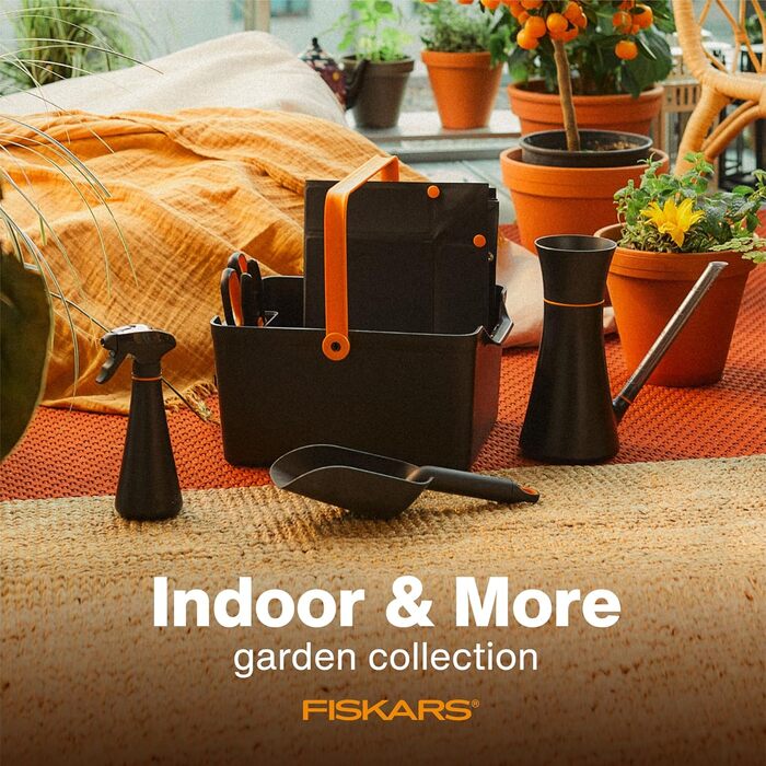 Садова лопата та щітка Fiskars, набір садових інструментів для кімнатного садівництва, пересадка та пересаджування, виготовлені з переробленого пластику
