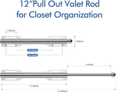 Штанга FIRJOY Valet для висувної шафи (, хромована)