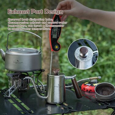 Мл Титановий перелив Кавоварка Ультралегка кавоварка на гусячій шиї Крапельний фільтр Чайник Чайник Кавник з ручкою з букового дер