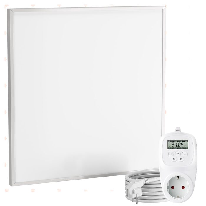 Інфрачервоний обігрівач VIESTA CF 6060 см 360 Вт з термостатом TH12 Карбоново-кристалічна нагрівальна панель для стін, стелі та підвісних стель 60x60 см Plus TH12