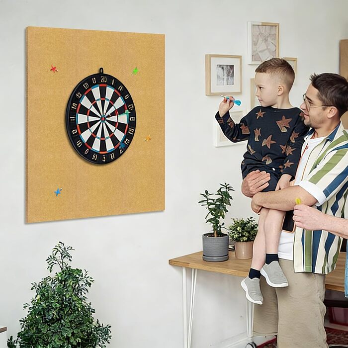 Настінний захисний екран для мішені для дартсу, фетровий настінний захисний екран для мішені для дартсу, самоклеючий зрощений настінний екран, задня фетрова плитка для мішені для дартсу, коркова подовжена квадратна дошка для дартсу - 9 шт.