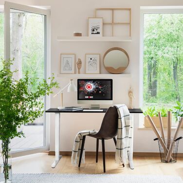 Стіл з регульованою висотою, комп&39ютерний стіл для офісу та ігор, електричний стіл з USB-портом, стіл для роботи сидячи та стоячи 160 x 60 см, регульована висота від 72 до 118 см, 160 WK