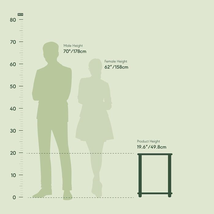 Журнальний столик-диван Furinno Simplistic, бічний столик, 2 яруси, комплект з 2 шт. , темний горіх