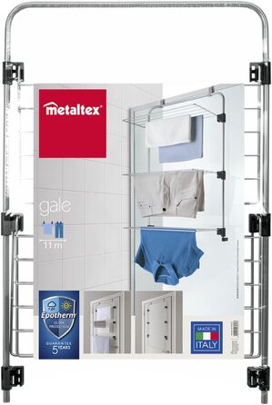 Сушарка для білизни Metaltex Gale над дверима, сіра з покриттям Epotherm, 3,5 x 58 x 87 см, для сушіння білизни в душовій кабіні
