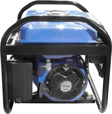 Генератор Gde GSE 2701 (4-тактний двигун, бензиновий, 3,2/4,4 (кВт/к.с.), 2 розетки 230 В, макс. 2200 Вт, час роботи до 17 год, бак 15 л, автоматичний регулятор напруги (ARV), захист від перевантаження, несуча рама, перевірено TV/GS)