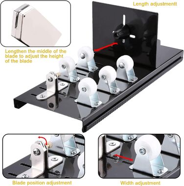 Різак для скляних пляшок, Fixm Bottle Cutter Оновлена версія, круглі, квадратні пляшки та шийки для пляшок, підходить для пляшок вина, пива, віскі, шампанського, води та лимонаду (чорний)