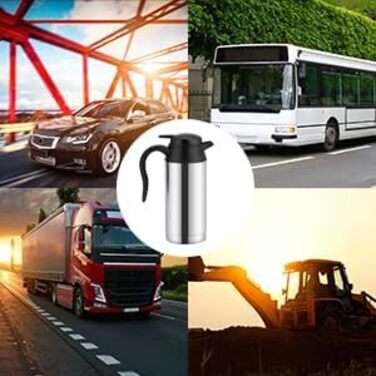 Вакуумний глечик Термос-глечик Портативний 750 мл 24 В Дорожній автомобіль Вантажівка Чайник Чайник для швидкого закипання з прику