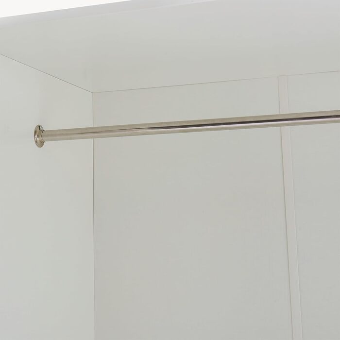 Шафа Eiselfing, 2-дверна шафа, 176 x 80 x 52 см, Шафа для спальні, 1 вішалка для одягу, 1 відділення, Білий, 176 x 80 x 52 см - 1 відділення