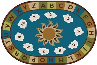 Дитячий килимок Sunny Day Play and Learn Розмір килимка овальний 6 x 9'