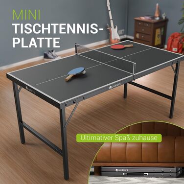 Тенісний стіл Juskys Mini Flexi, чорний