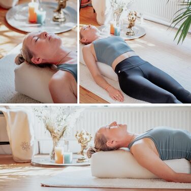 Бодхі Йога Саламба Больстер Еко Чохол, який можна прати, виготовлений зі 100 органічної бавовни Квадратний больстер для йоги з наповнювачем з органічної полби Велика подушка для відновлювальної йоги Розміри 63,5 x 26,5 x 20,5 см, пильно-фіолетовий