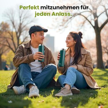 Термос чайник/фруктовий інфузер - Ізольована термопляшка для чаю з нержавіючої сталі, без BPA Пляшка для пиття чайник/фруктовий інфузер, термокружка 450 мл на винос для офісу, спорту, школи, бірюзова пляшка