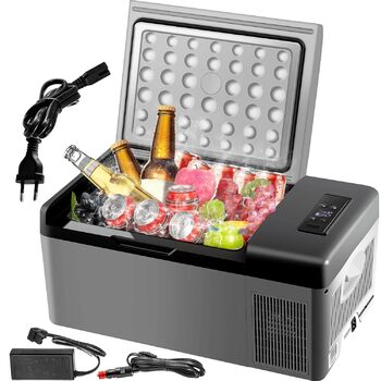 Портативний морозильний міні-холодильник електричний Cool Box, автомобільний Cool Box 15 л 98 x 320 x 260 мм Cool Box електричний 20 10 компресорний Cool Box, автомобіль, вантажівка, човен, будинок на колесах, кемпінг