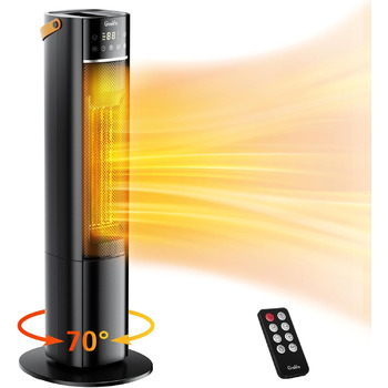 Тепловентилятор Grelife, безшумний енергозберігаючий електричний обігрівач потужністю 2000 Вт з терморегулятором, функція коливанн