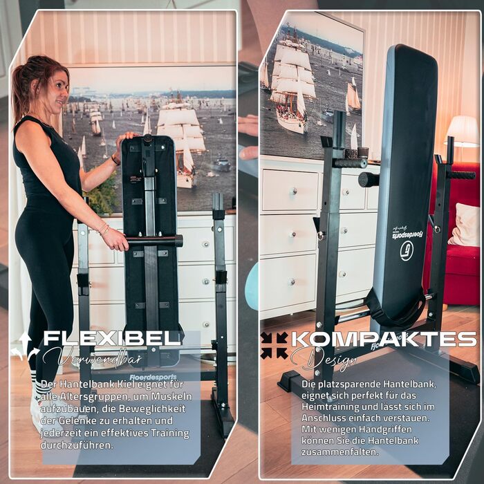 Силова лава з місцем для зберігання, регульована висота та складна, важка атлетика, домашні тренування, домашній спортзал, станція для віджимань, фітнес-студія, багатофункціональна тренувальна лава червона/чорна