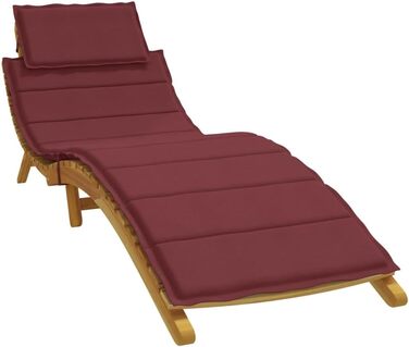 Подушка для шезлонга CIADAZ Melange Wine Red 186x58x3 см Тканина, Подушка для шезлонга, Подушка для шезлонга, Подушка для шезлонга, Подушка для лавки, Подушка для стільця для високих стільців, Подушки для шезлонгів - 4002485