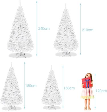 Штучна ялинка 150 см біла GOPLUS