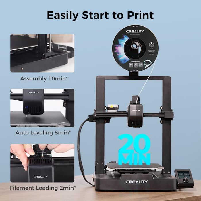 Офіційний 3D-принтер Creality Ender 3 V3 SE зі швидкістю друку 250 мм/с CR Touch Strain Sensor для автоматичного вирівнювання Spri