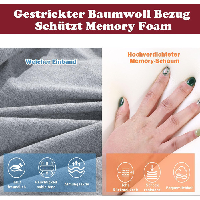 Клиноподібна подушка для ліжка та дивана, подушка для читання з піни з ефектом пам&39яті, ергономічна подушка для спини, шиї та ніг, подушка для рефлюксу, подушка для ніг з чохлом, який можна прати, для ліжка, дивана, сидіння, сну та читання