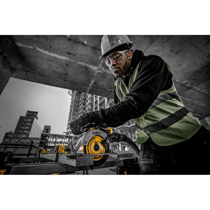 Акумуляторна дискова пила Dewalt 18V XR DCS565NT (безщітковий двигун, з вбудованим світлодіодом та обдувом, сумісна з AirLock, в к