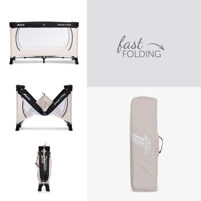 З сумкою для транспортування та ігровою панеллю, маленьке складне дитяче ліжечко для подорожей для немовлят від народження до 15 к